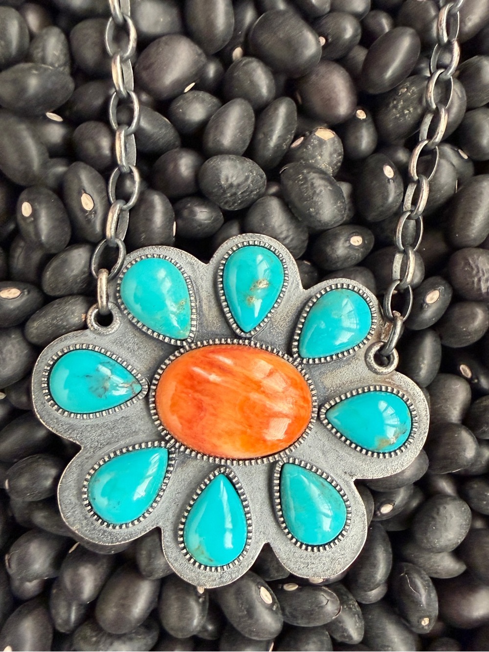 Handmade Sterling Silver & Turquoise Necklace